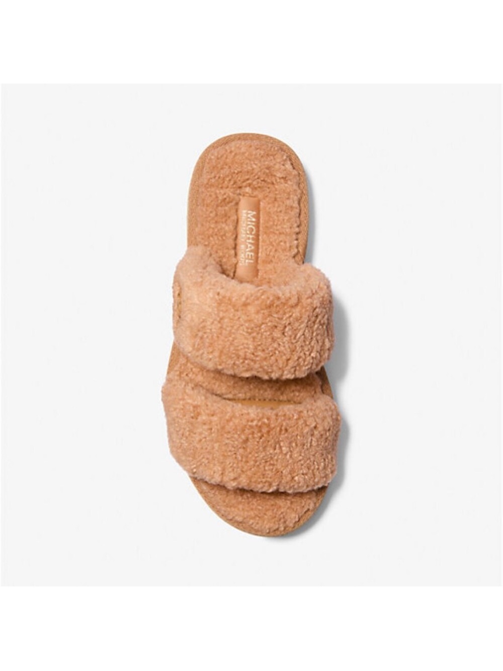 Michael Kors Winnie Camel Faux Sheering Slide Sandals, Size 8 - Picture 4 of 7